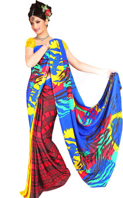 24% OFF on Vivaa Printed Crepe Sari