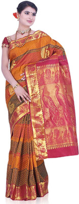 40% OFF on Sudarshan Silks Floral Print Kanjivaram Silk Sari 40% OFF on Sudarshan Silks Floral Print Kanjivaram Silk Sari