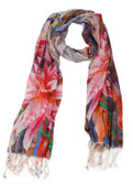 33% OFF on The Scarf Shop Floral Print Silk Modal Women's Scarf