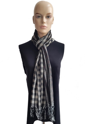 75% OFF on Rathi Checkered Linen Women's Scarf