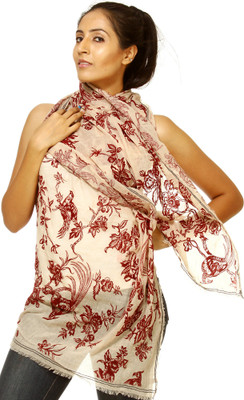 30% OFF on Exotic India Printed Cotton Women's Scarf