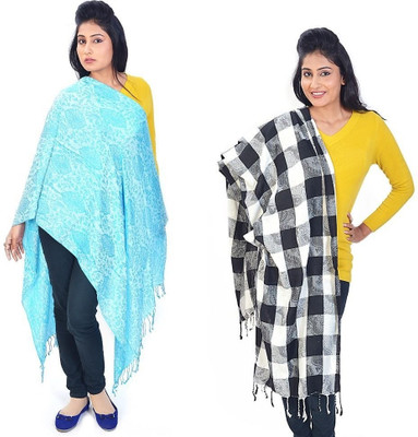 50% OFF on Home India Self Design Wool Women's Scarf