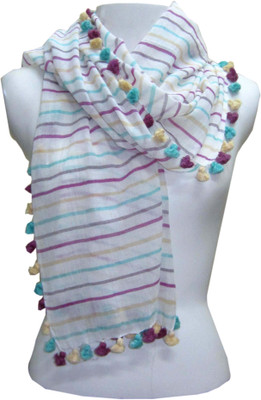 30% OFF on Dushaalaa Striped Cotton Women's Scarf