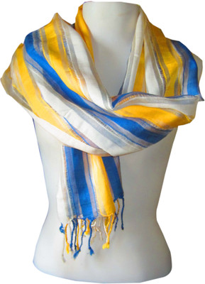 37% OFF on Dushaalaa Striped Silk, Viscose Women's Scarf