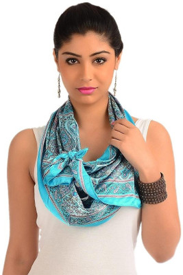 Chhabra 555 Printed Satin Women's Scarf