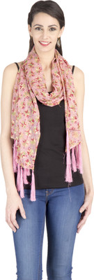 24% OFF on Famous by Payal Kapoor Embroidered Chiffon Women's Scarf