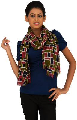 22% OFF on Moda Vastra Checkered Wool Women's Scarf
