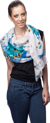 19% OFF on Scarves & Glitters Floral Print Viscose Women's Scarf