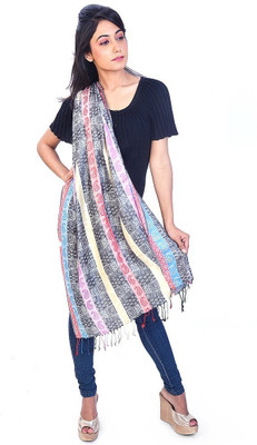 56% OFF on Little India Silk Self Design Women's Shawl