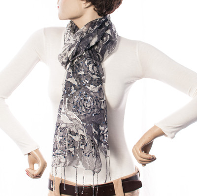 Welkin Self Design Cotton Women's Scarf Welkin Self Design Cotton Women's Scarf