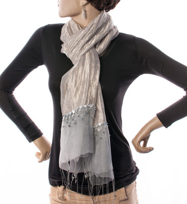 Welkin Self Design Silk Women's Scarf Welkin Self Design Silk Women's Scarf