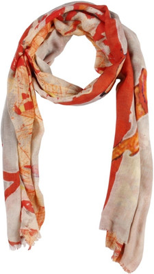 55% OFF on Toscee Printed 70%Wool30%Silk Women's Scarf