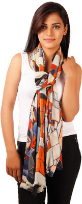 55% OFF on Toscee Printed 70%Wool30%Silk Women's Scarf