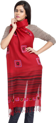 17% OFF on Aapno Rajasthan Embroidered 40% Pashmina, 60% Wool Women's Scarf