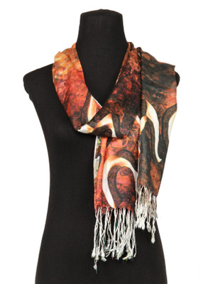 33% OFF on The Scarf Shop Graphic Print Viscose Women's Scarf