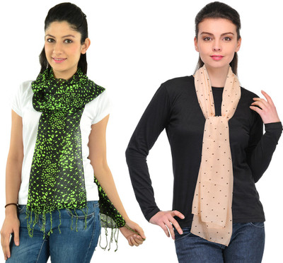 69% OFF on Kiosha Polka Print, Printed Cotton Women's Scarf