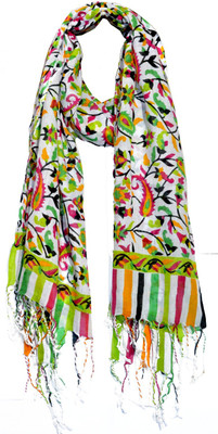 15% OFF on Fireflies Floral Print Mural Women's Scarf 15% OFF on Fireflies Floral Print Mural Women's Scarf