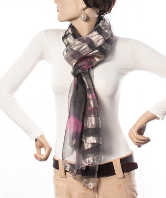 Welkin Striped Silk Women's Scarf