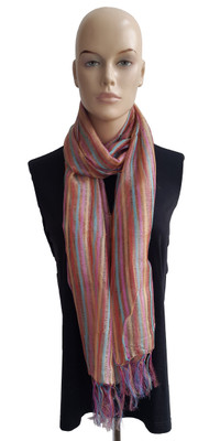 75% OFF on Rathi Striped Silk Women's Scarf
