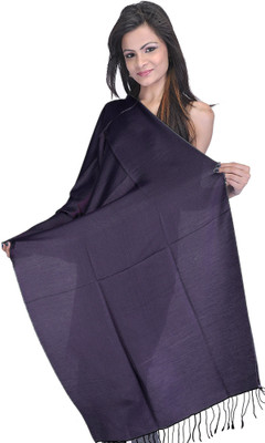 30% OFF on Exotic India Solid Silk, Wool Women's Scarf