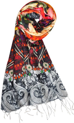 66% OFF on Elabore Printed Silk Women's Scarf