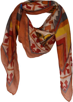 50% OFF on True Fashion Geometric Print Silk Women's Scarf