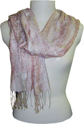 Dushaalaa Striped Silk, Lycra Women's Scarf