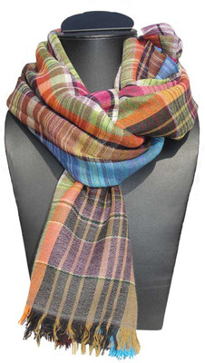 71% OFF on MKB Checkered Wool Women's Scarf
