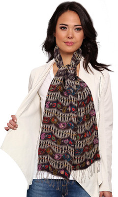 70% OFF on Super Drool Embroidered Wool Women's Scarf