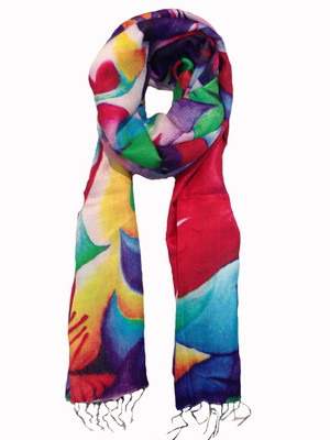 16% OFF on Kashmir Emporio Graphic Print Silk, Cashmere Women's Scarf