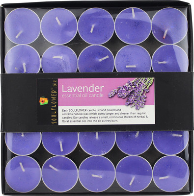 Soulflower Lavender Essential Oil Candle - Pack Of 25