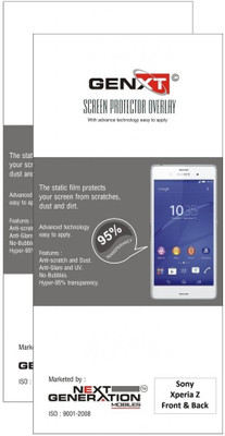 77% OFF on Genxt 2GSZFB Pack of 2 Scratch Resistant Front & Back Protector for Sony Xperia Z 77% OFF on Genxt 2GSZFB Pack of 2 Scratch Resistant Front & Back Protector for Sony Xperia Z