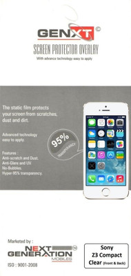 70% OFF on Genxt GXSNZ3CFB Clear Front & Back Protector for Sony Xperia Z3 Compact 70% OFF on Genxt GXSNZ3CFB Clear Front & Back Protector for Sony Xperia Z3 Compact