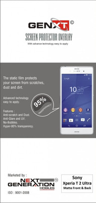 68% OFF on Genxt GXMTSXT2UFB Matte Front & Back Protector for Sony Xperia T2 Ultra