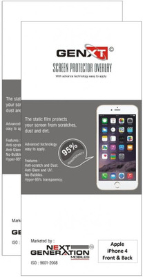 76% OFF on Genxt 2GG4FB Pack of 2 Anti-Glare Front & Back Protector for Apple iPhone 4 76% OFF on Genxt 2GG4FB Pack of 2 Anti-Glare Front & Back Protector for Apple iPhone 4