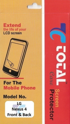 50% OFF on Total Care TCCHN4 Clear HD Front & Back Protector for LG Nexus 4 50% OFF on Total Care TCCHN4 Clear HD Front & Back Protector for LG Nexus 4
