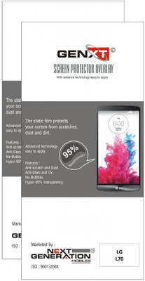 69% OFF on Genxt G270 Pack of 2 Clear Screen Guard for LG L70 69% OFF on Genxt G270 Pack of 2 Clear Screen Guard for LG L70