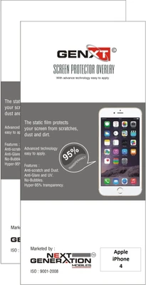 78% OFF on Genxt G24 Pack of 2 Clear Screen Guard for Apple iPhone 4 78% OFF on Genxt G24 Pack of 2 Clear Screen Guard for Apple iPhone 4
