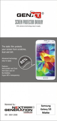 70% OFF on Genxt GXMTSMS3 Matte Screen Guard for Samsung Galaxy S3 70% OFF on Genxt GXMTSMS3 Matte Screen Guard for Samsung Galaxy S3