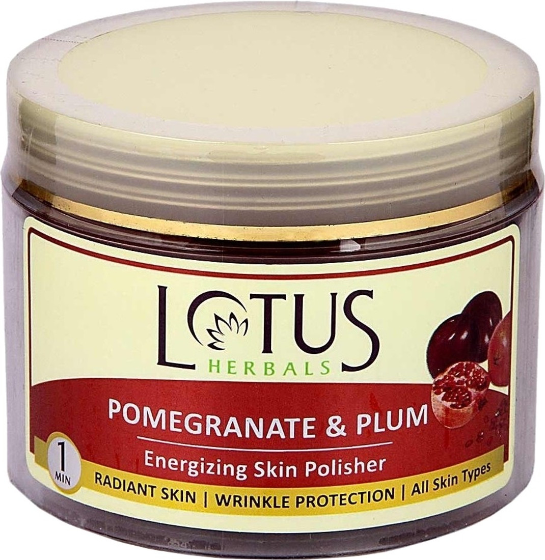 Lotus Herbals Pomegranate & Plum Energizing Skin Polisher Scrub Price