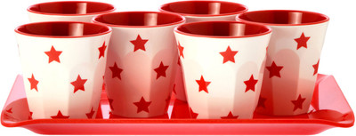 5% OFF on Superware Drink Serving Set-Star Red Glass Tray Serving Set 5% OFF on Superware Drink Serving Set-Star Red Glass Tray Serving Set