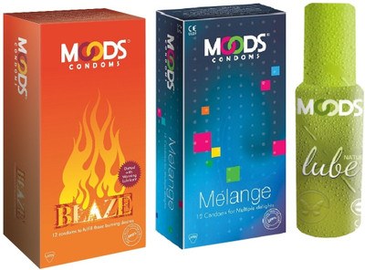 Moods Blaze & Melange Combo with Lube Moods Blaze & Melange Combo with Lube