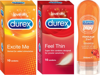 15% OFF on Durex Excite Me & Feel Thin Combo with Lube 15% OFF on Durex Excite Me & Feel Thin Combo with Lube
