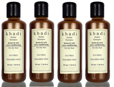 Khadi Herbal Henna & Tulsi Extra Conditioning Shampoo (SLS, Sulfate & Paraben Free) (840 Ml)