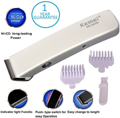 Kemei Professional KM-3005A Trimmer For Men (White) 
