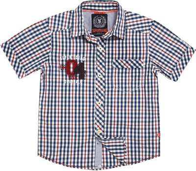 SuperYoung Boy's Checkered Casual Shirt