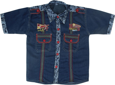41% OFF on Kabeer Boy's Solid Casual Denim Shirt 41% OFF on Kabeer Boy's Solid Casual Denim Shirt