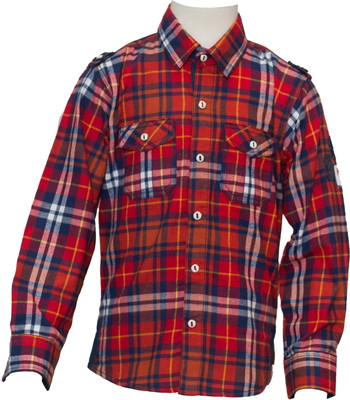 Kooka Kids Boy's Checkered Casual Shirt