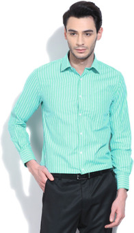 Peter England Men's Striped Formal Shirt