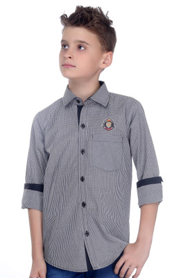 Mash Up Boy's Checkered Casual Shirt